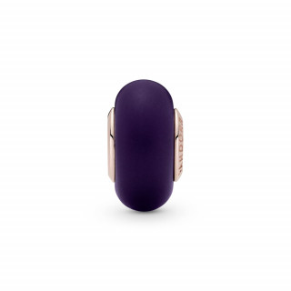 Matte Purple Murano Glass Charm 