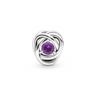 Purple Eternity Circle Charm 