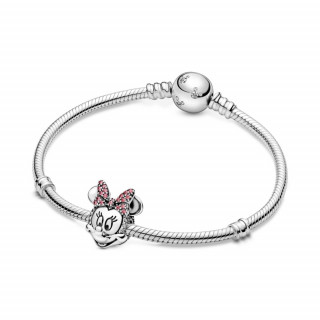 Disney Minnie Mouse Pink Pavé Bow Clip Charm 