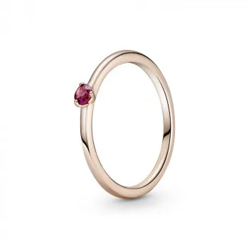 Red Solitaire Ring 