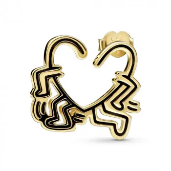 Keith Haring™ x Pandora Walking Heart Stud Earring 