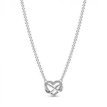 Sparkling Infinity Heart Collier Necklace 