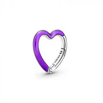 Pandora ME Bright Purple Styling Heart Connector 