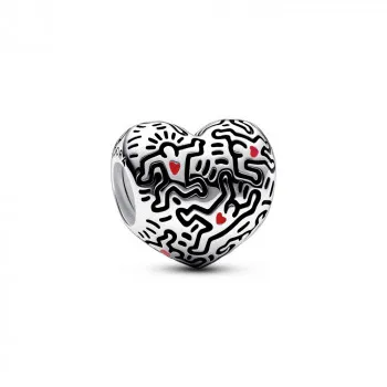 Privjesak Keith Haring™ x Pandora Line Art ljudi 