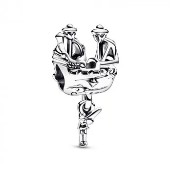 Disney Tinkerbell Hooks ship sterling silver charm 