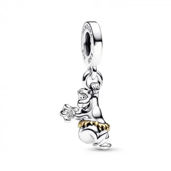 Disney 100 Baloo sterling silver and 14k gold dangle with 0.009 ct TW GHI SI1+ round brilliant-cut lab-created diamond 