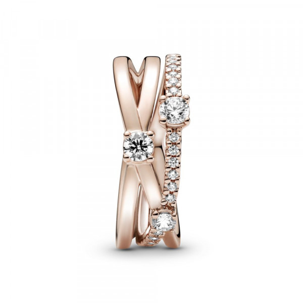 Sparkling Triple Band Ring 