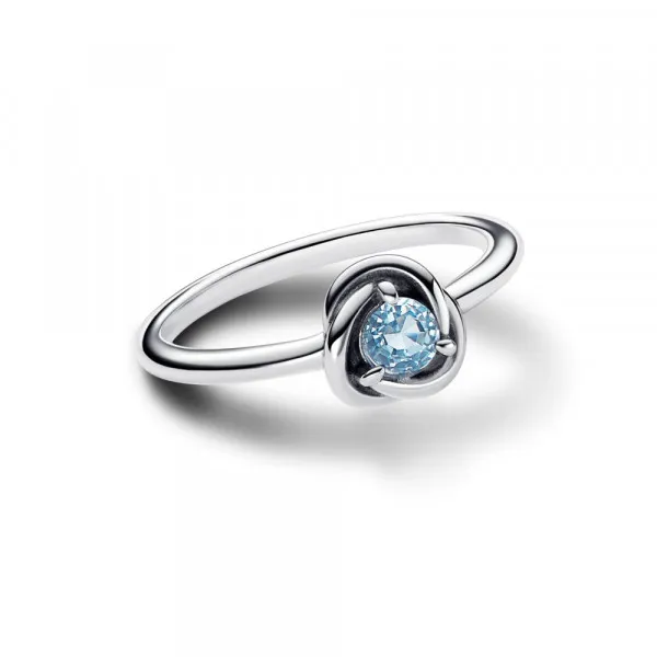 Prsten krug vječnosti u morsko plavoj boji 