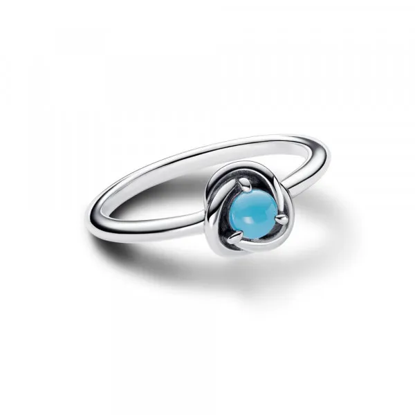 Prsten krug vječnosti u tirkizno plavoj boji 
