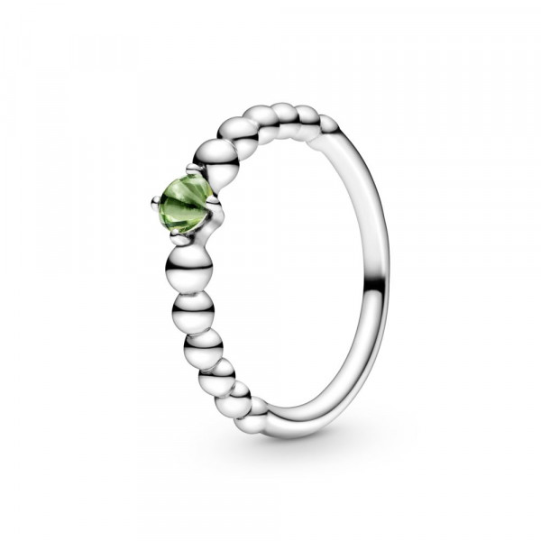 Spring Green Beaded Ring 