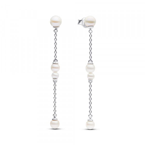 Treated Freshwater Cultured Pearl Drop Earrings 