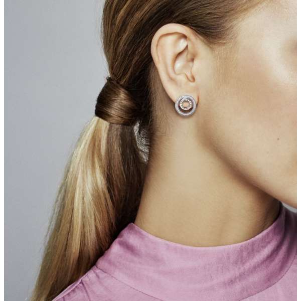 Pandora Logo Circle Stud Earrings 