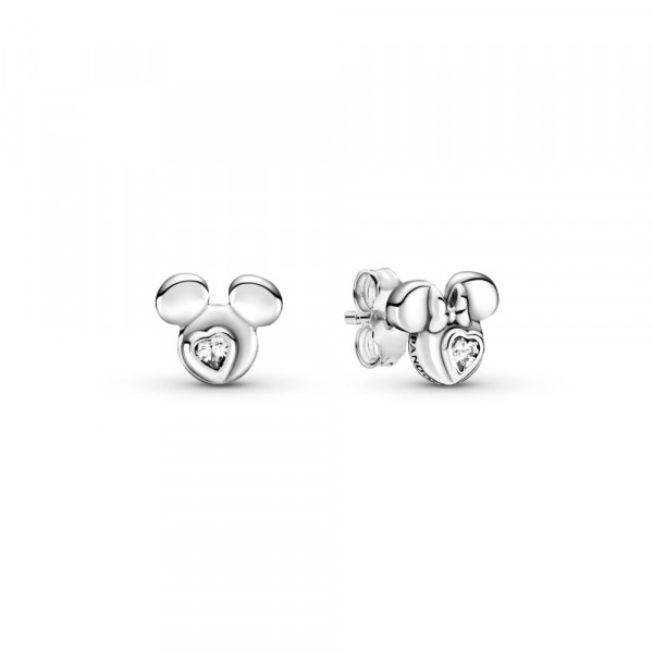 Disney Mickey Mouse & Minnie Mouse Silhouette Stud Earrings 