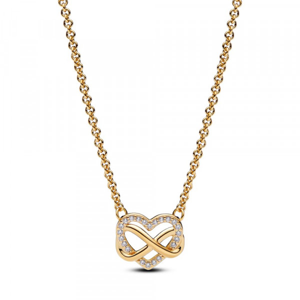 Sparkling Infinity Heart Collier Necklace 