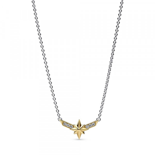 Marvel Captain Marvel Octogram Star Two tone Pendant Necklace 