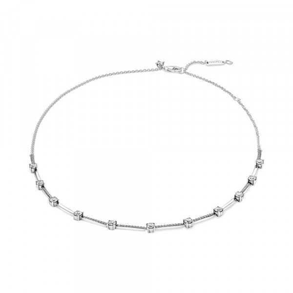 Sparkling Pavé Collier Bars Necklace 