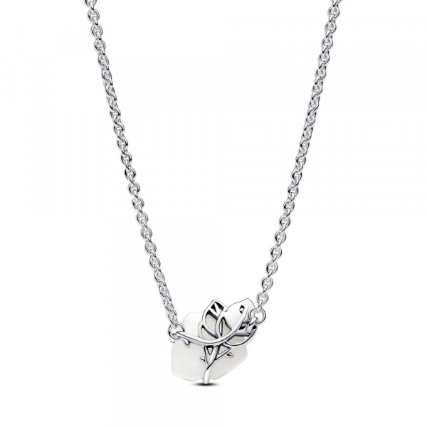 White Rose in Bloom Collier Necklace 