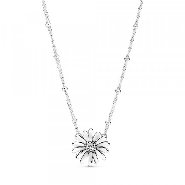 Pavé Daisy Flower Collier Necklace 