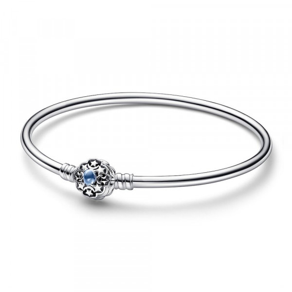 Disney Aladdin Jasmine sterling silver bangle with moonlight blue crystal 
