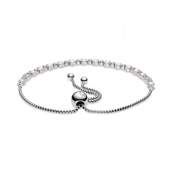 Pink & Clear Sparkle Slider Bracelet 