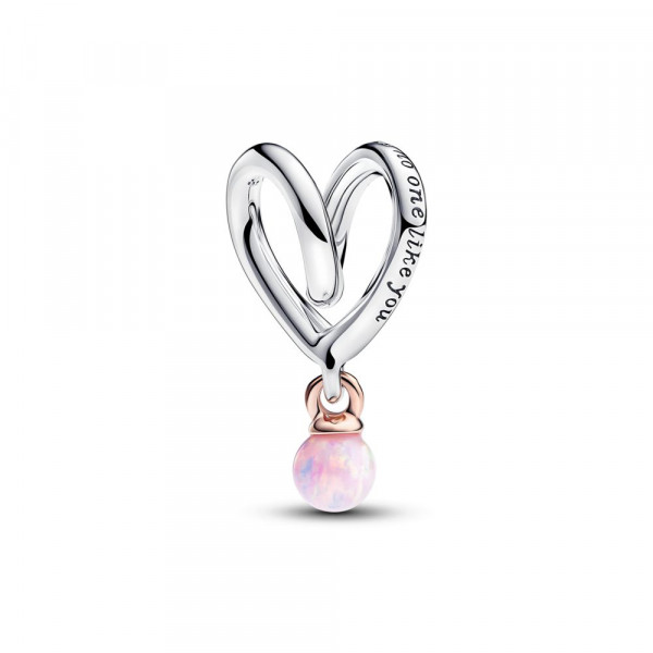 Two-tone Wrapped Heart Charm 