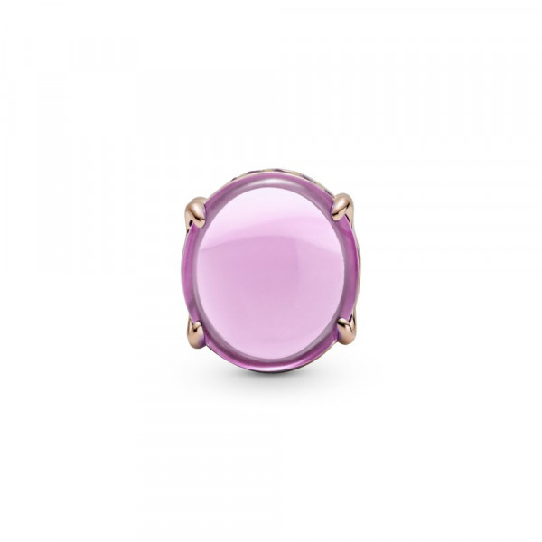 Pink Oval Cabochon Charm 