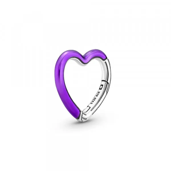 Pandora ME Bright Purple Styling Heart Connector 