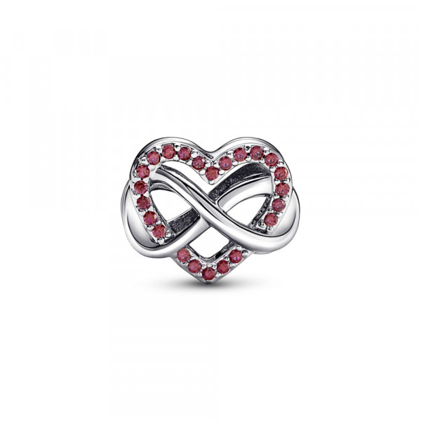 Family Infinity Red Heart Charm 