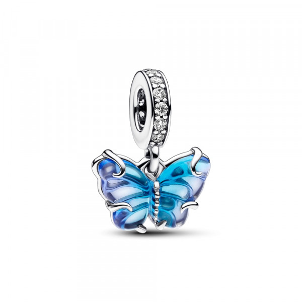 Viseći privjesak Leptir od plavog Murano stakla 