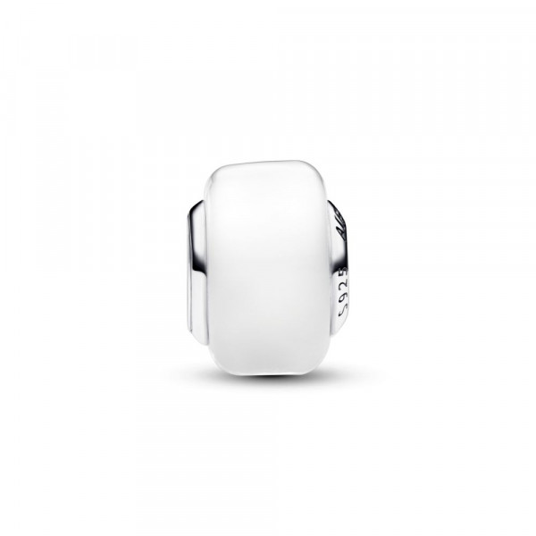 White Mini Murano Glass Charm 