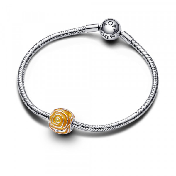 Yellow Rose in Bloom Charm 