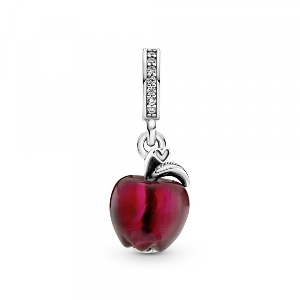 Murano Glass Red Apple Dangle Charm 