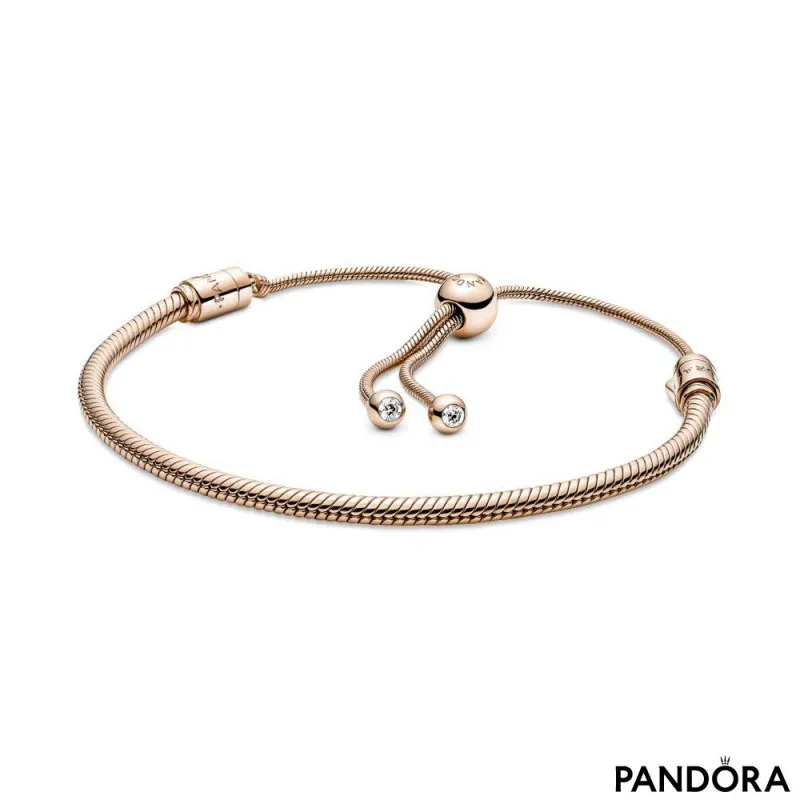 skrue Tap scaring Pandora Moments Snake Chain Slider Bracelet | PANDORA