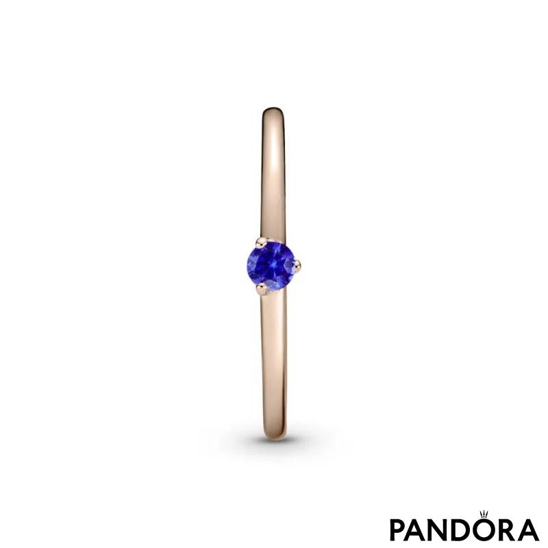 Stellar Blue Solitaire Ring 