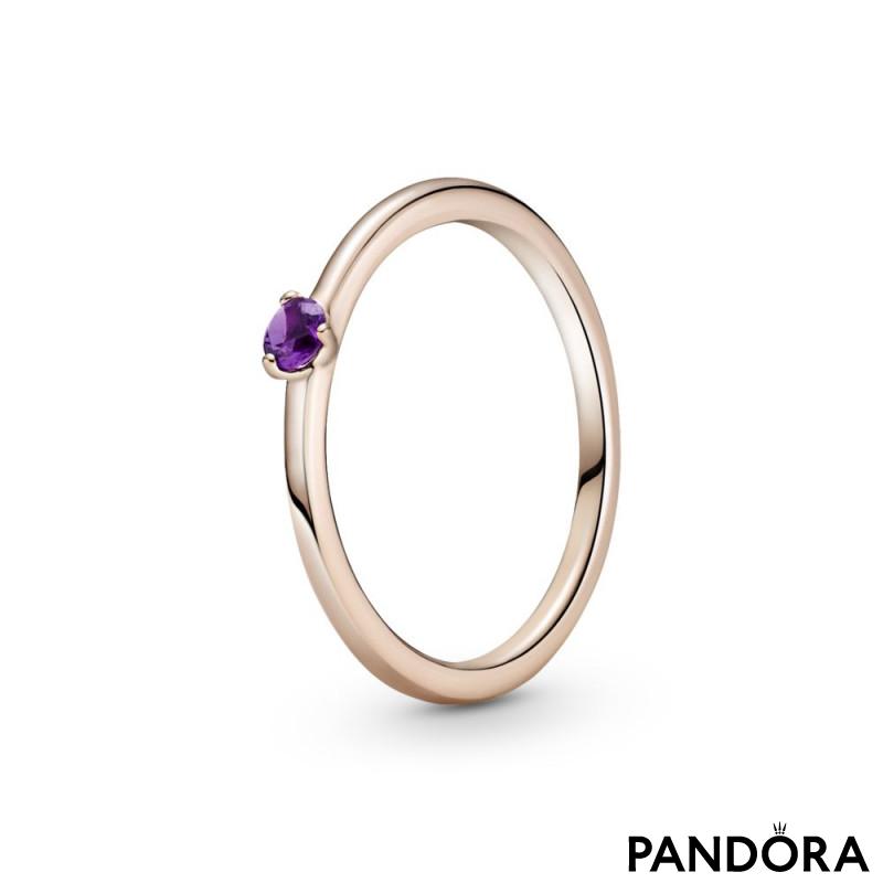 Purple Solitaire Ring 
