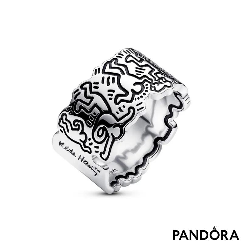 Prsten Keith Haring™ x Pandora Line Art ljubav i ljudi​ 