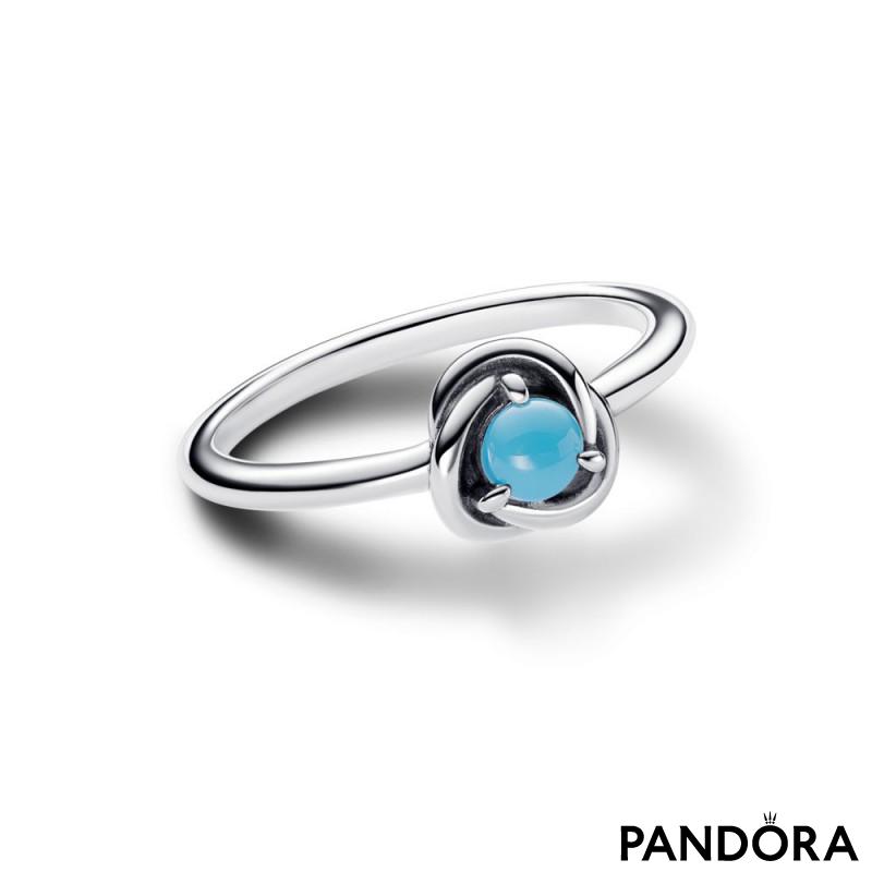 Prsten krug vječnosti u tirkizno plavoj boji 