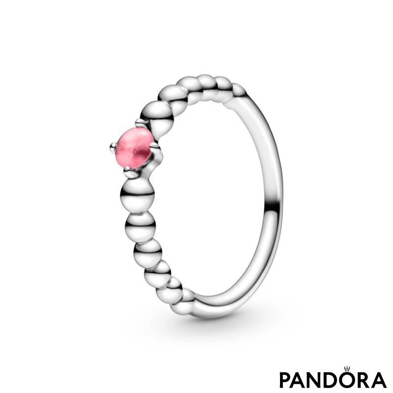 Prsten s kuglicama nježno ružičasti 