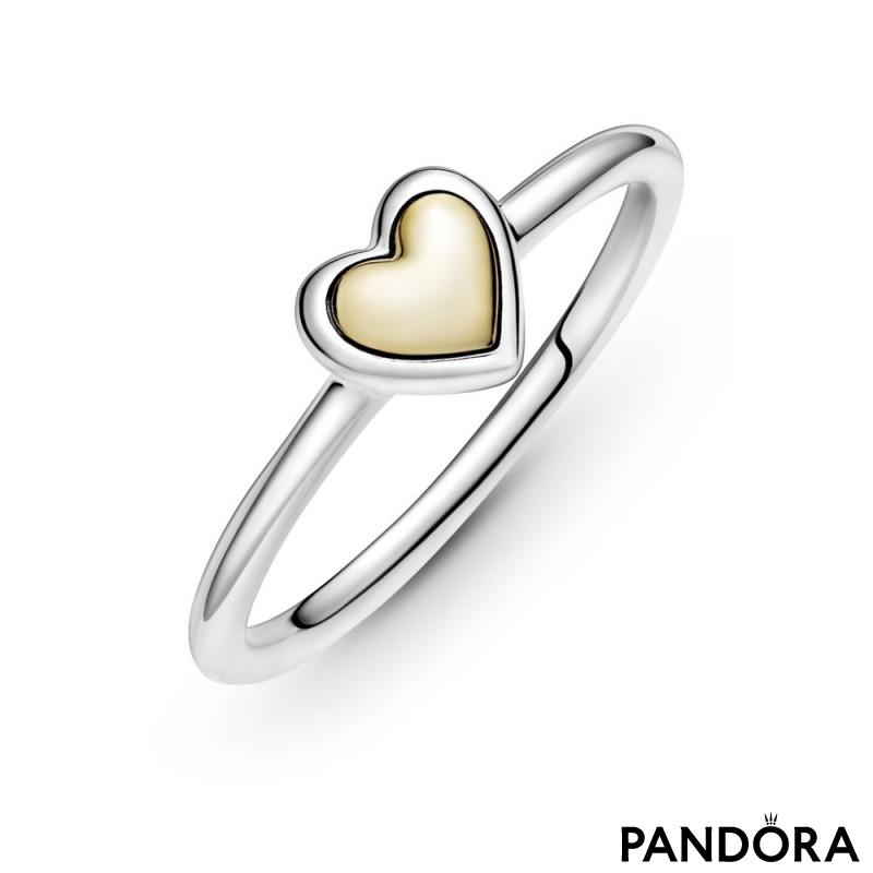 Domed Golden Heart Ring 