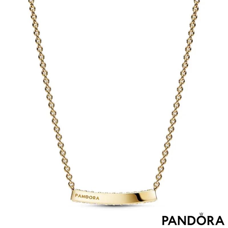 Pandora Timeless Pavé Single-row Bar Collier Necklace 