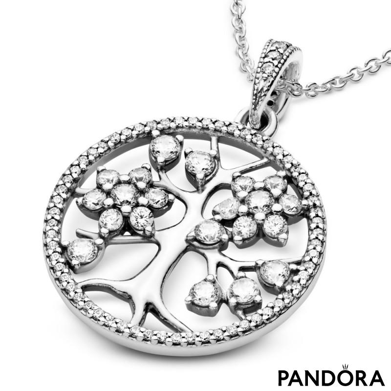 Pandora Moments Collection Heart Family Tree Collier Necklace S925 Sterling  Silver Birthday Charming Elegant Family Love You Mom - AliExpress