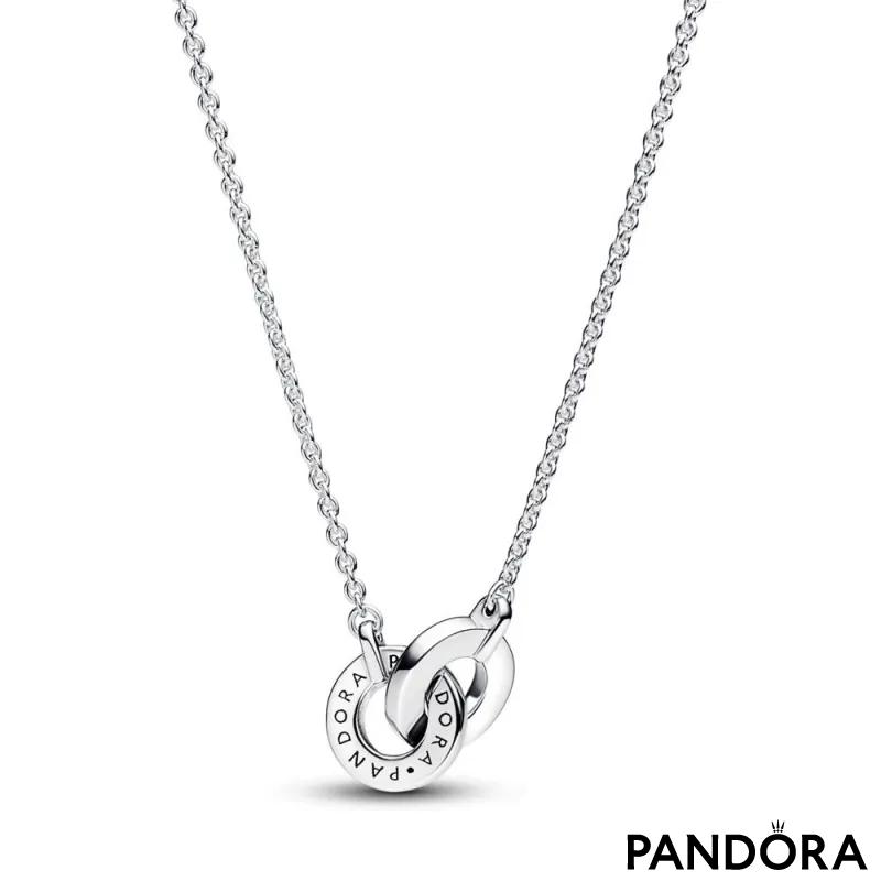 Pandora Signature Intertwined Pavé Pendant Necklace 
