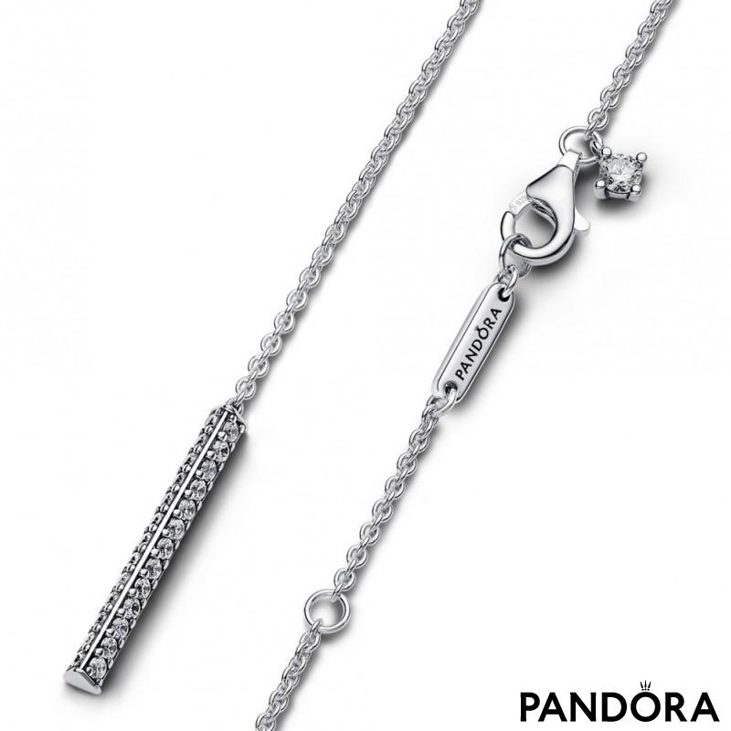 Pandora Timeless viseća ogrlica s pave cirkonima 