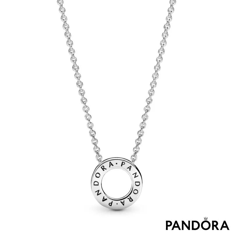 Pandora Logo Pavé Circle Collier Necklace 