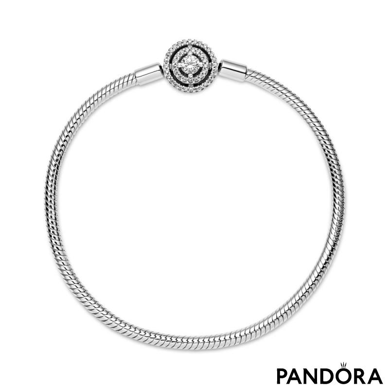 Pandora Moments Halo Snake Chain Bracelet 