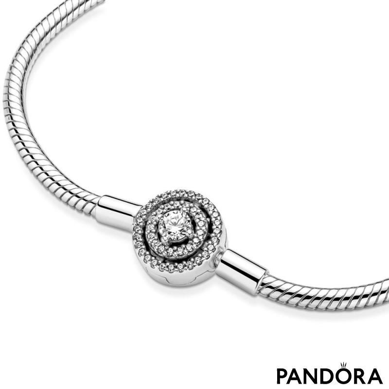 Pandora Moments Halo Snake Chain Bracelet 