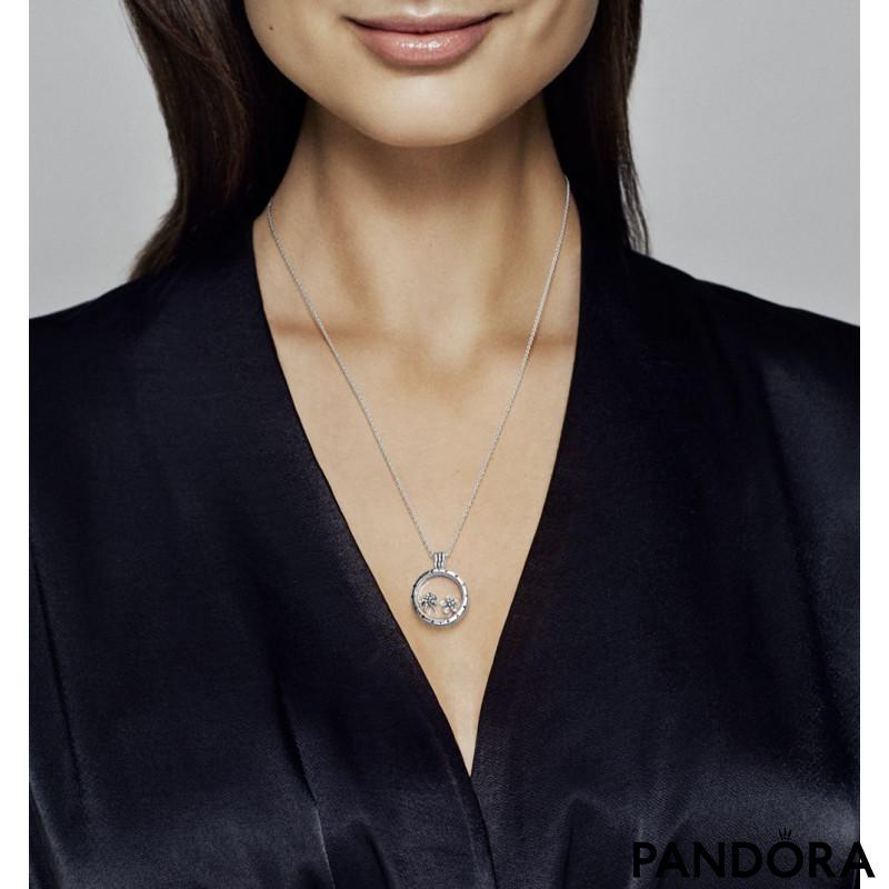 Pandora Ladies' Necklace Silver Two-Tone Twistable Heart Padlock 68104 •  uhrcenter