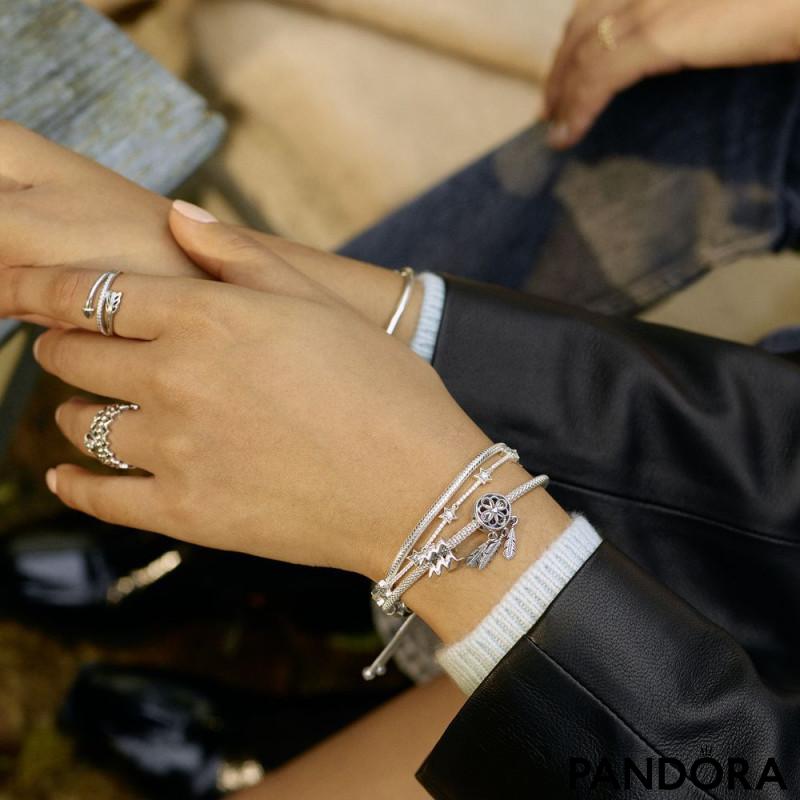 Buy Pandora Bracelet-namaste Compatible Charms, or CHOOSE, With Bracelet  Authentic Pandora Sterling Silver or Non Pandora, Silver Plated S122 Online  in India - Etsy