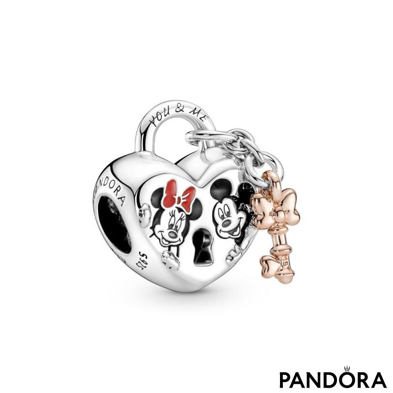 Disney Mickey Mouse & Minnie Mouse Padlock Charm 