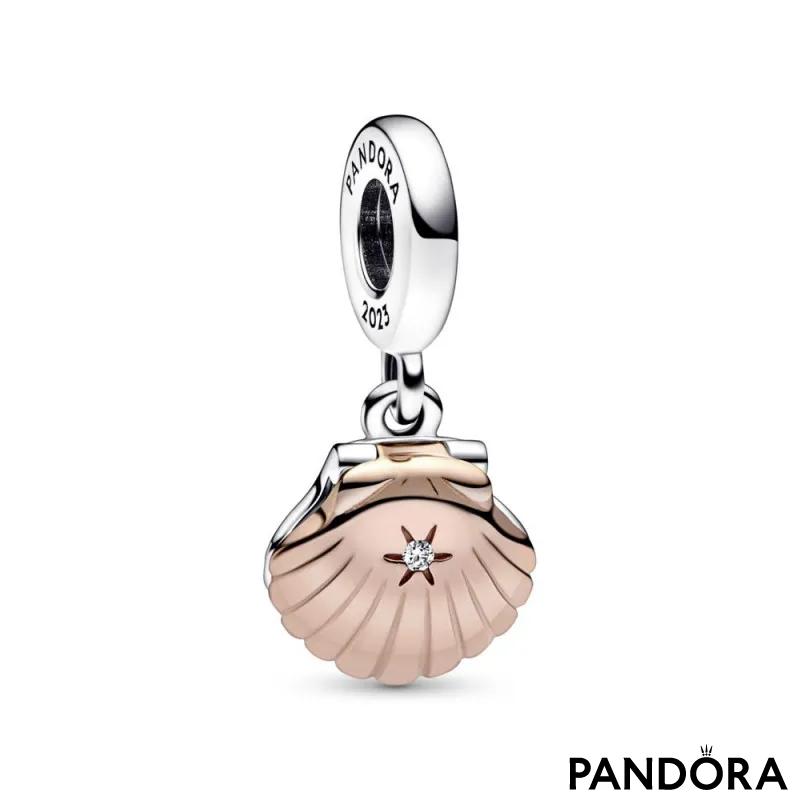 Pandora Club 2023 Sea Shell & Treated Freshwater Cultured Pearl Dangle Charm 